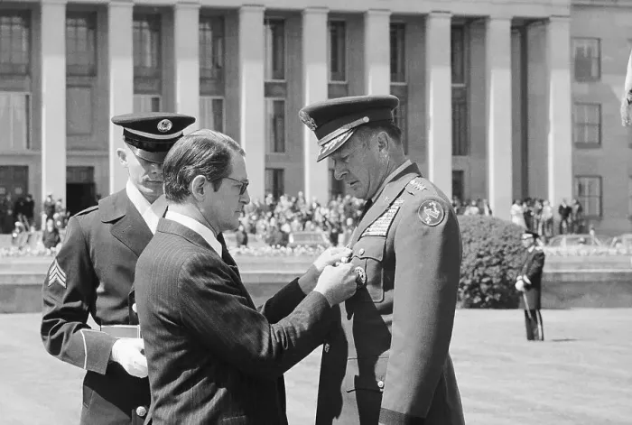 Framed Print : Frederick Weyand Receiving the Distinguished Service Medal Framed Print : Frederick Weyand Receiving the Distinguished Service Medal