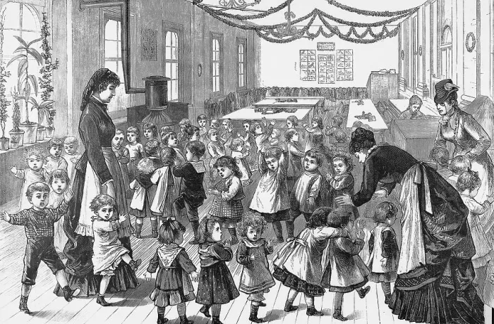 Framed Print : Free Kindergarten School Scene Framed Print : Free Kindergarten School Scene