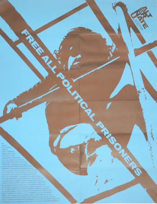 Framed Print : Free Political Prisoners Poster