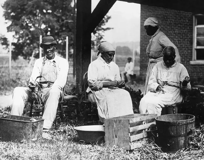 Framed Print : Freed Slaves at Almshouse Framed Print : Freed Slaves at Almshouse