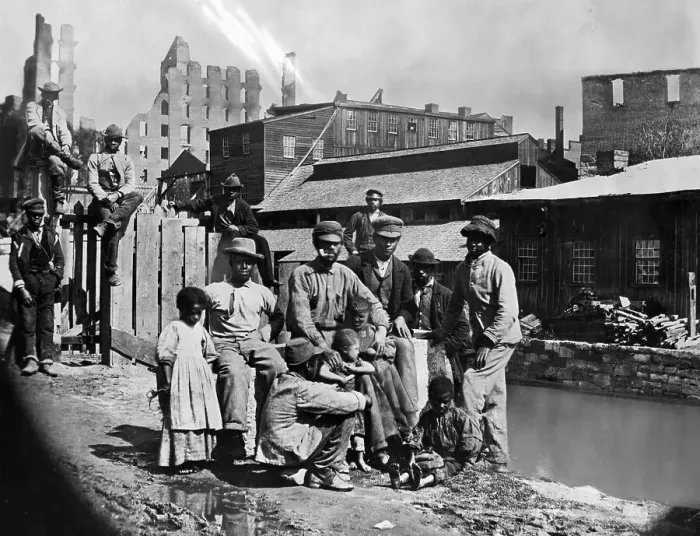 Framed Print : Freed Slaves In The South Framed Print : Freed Slaves In The South