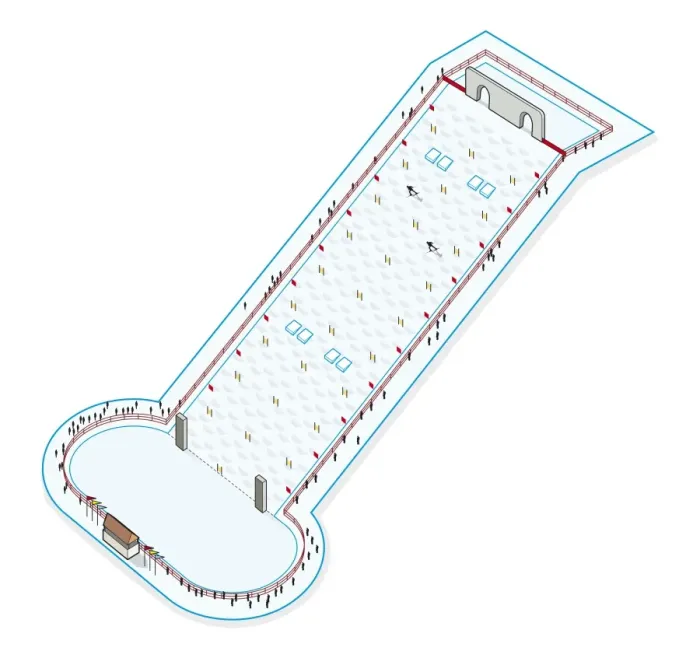 Framed Print : Freestyle skiing course Framed Print : Freestyle skiing course