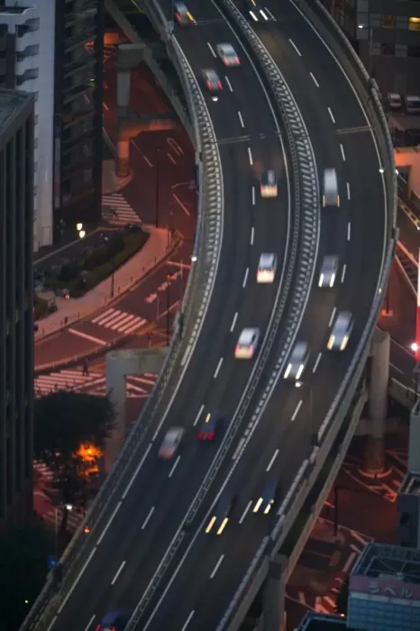 Framed Print : Freeway, Tokyo, Honshu, Japan, aerial view Framed Print : Freeway, Tokyo, Honshu, Japan, aerial view