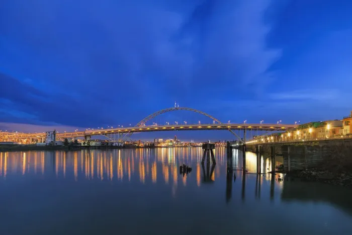 Framed Print : Fremont Bridge Blues Framed Print : Fremont Bridge Blues