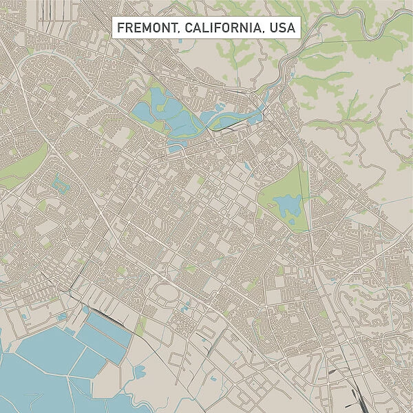 Fremont California US City Street Map