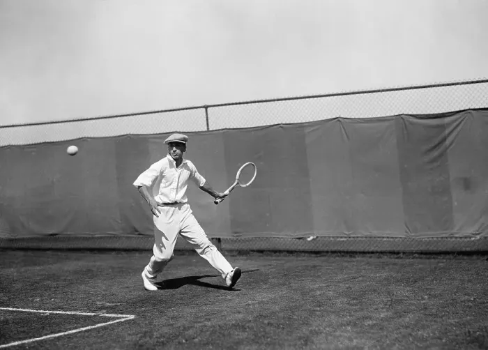 Framed Print : French Ace Rene Lacoste in Tennis Action Framed Print : French Ace Rene Lacoste in Tennis Action