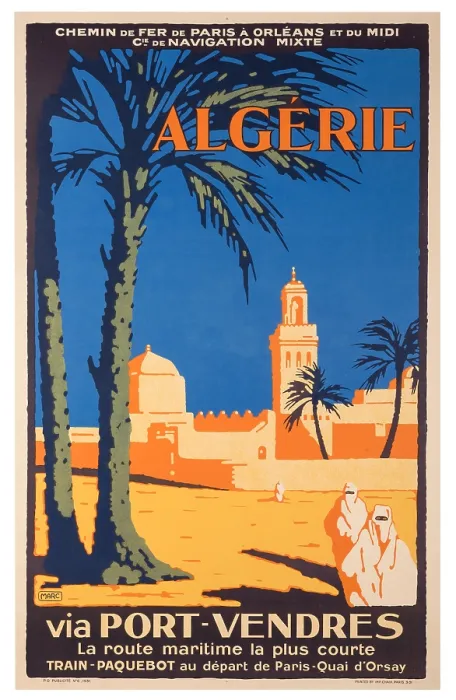 Framed Print : French Algeria Railway Poster Framed Print : French Algeria Railway Poster
