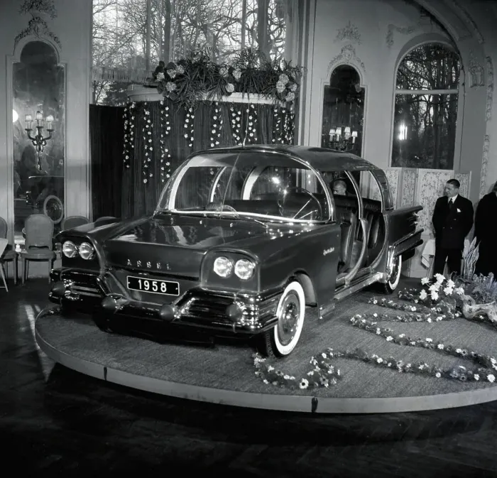 Framed Print : French Car On Stand At Show Framed Print : French Car On Stand At Show