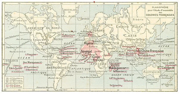 French colonies map 1887