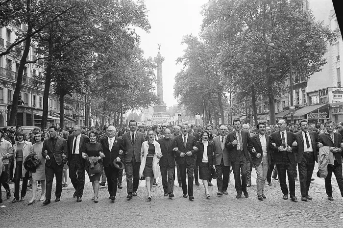 Framed Print : French Communist Demonstrators Framed Print : French Communist Demonstrators