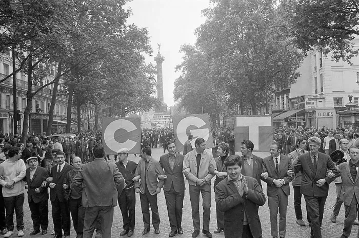 Framed Print : French Communist Worker Demonstrators Framed Print : French Communist Worker Demonstrators