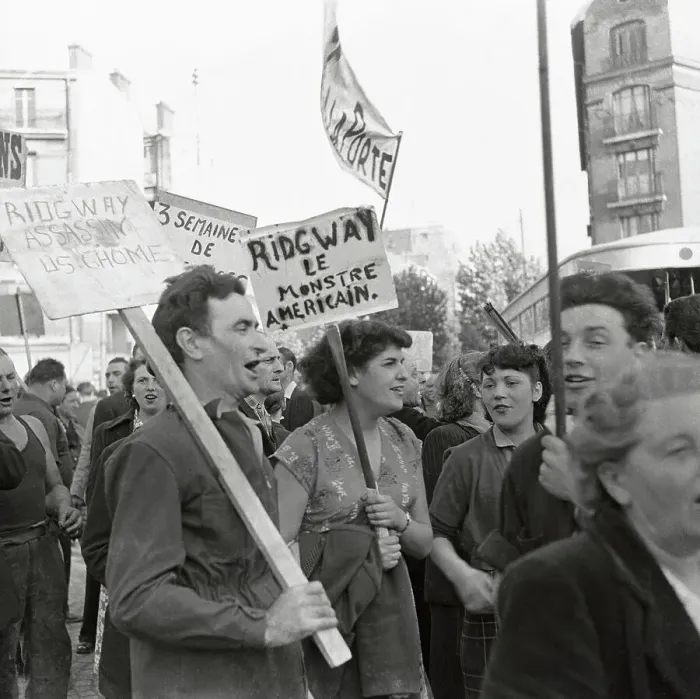 Framed Print : French Demonstrators Protesting Against American NATO Commander Matthew Ridgway Framed Print : French Demonstrators Protesting Against American NATO Commander Matthew Ridgway
