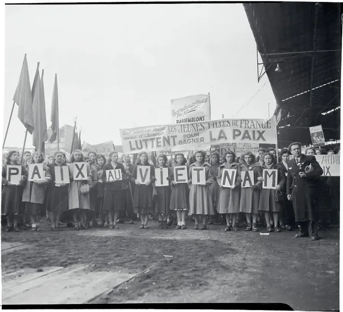 Framed Print : French Female Communists Demonstrating