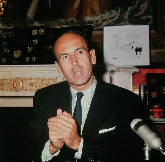 Framed Print : French Finance Minister Valery Giscard d'Estaing in Press Conference Framed Print : French Finance Minister Valery Giscard d'Estaing in Press Conference
