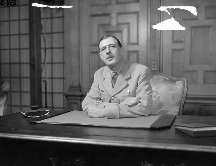 Framed Print : French General Charles De Gaulle at His Desk Framed Print : French General Charles De Gaulle at His Desk