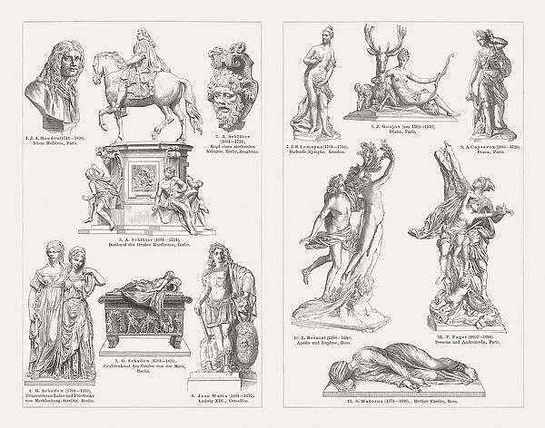 French, German, and Italian sculpures, wood engravings, published in 1897