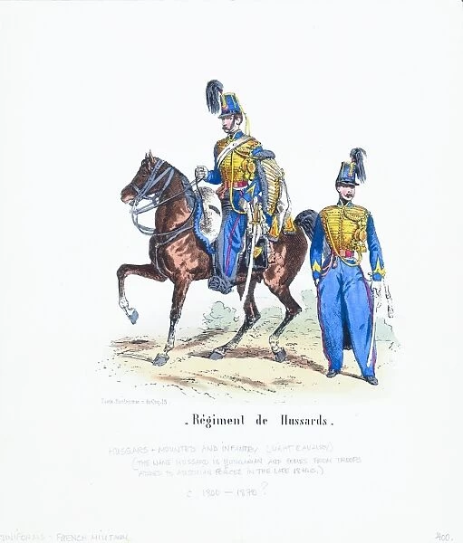 French Hussars Cavalry and Infantry