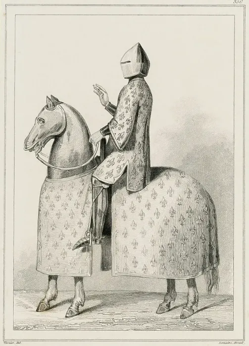 Framed Print : French Knight on Horse Framed Print : French Knight on Horse