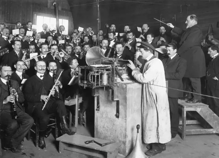 Framed Print : French Musicians At A Recording Session Framed Print : French Musicians At A Recording Session