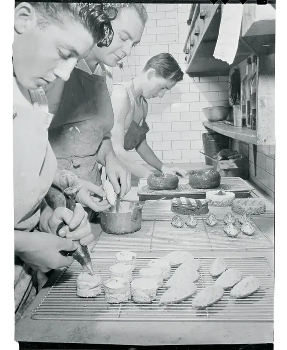 Framed Print : French Pastry Chefs Working on Their Creations Framed Print : French Pastry Chefs Working on Their Creations