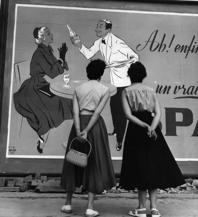 Framed Print : French Poster; Two Girls Make Bon Framed Print : French Poster; Two Girls Make Bon