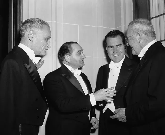 Framed Print : French Premier Chatting with Richard Nixon Framed Print : French Premier Chatting with Richard Nixon