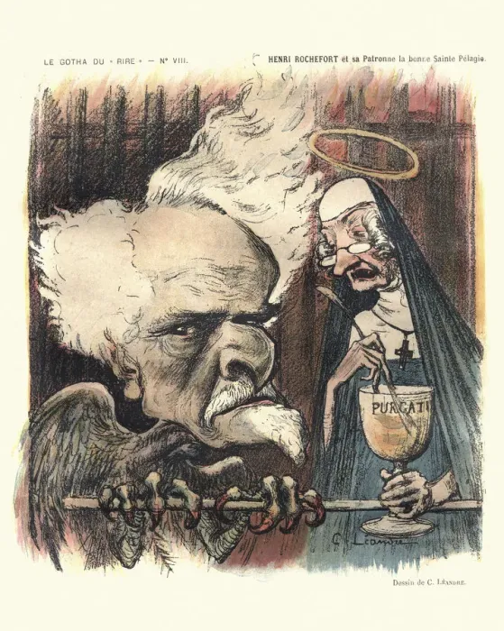 Framed Print : French satirical cartoon - Victor Henri Rochefort