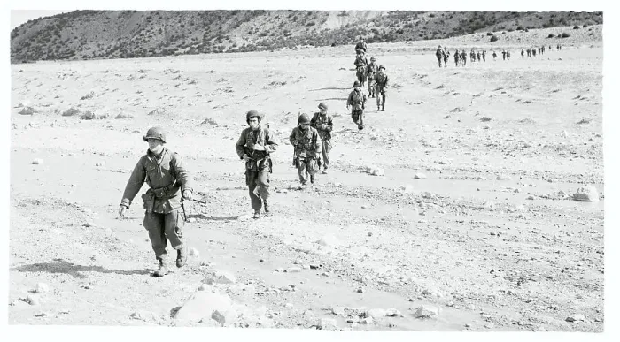 Framed Print : French Soldiers Walking Over Landscape Framed Print : French Soldiers Walking Over Landscape