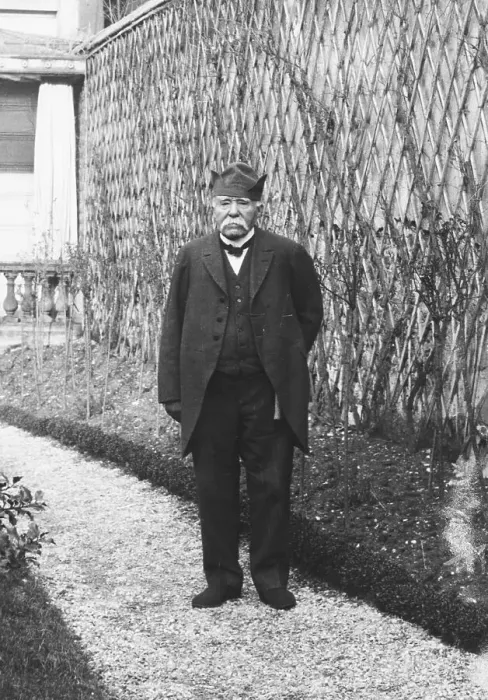 Framed Print : French Statesman George Clemenceau Standing in his Garden Framed Print : French Statesman George Clemenceau Standing in his Garden