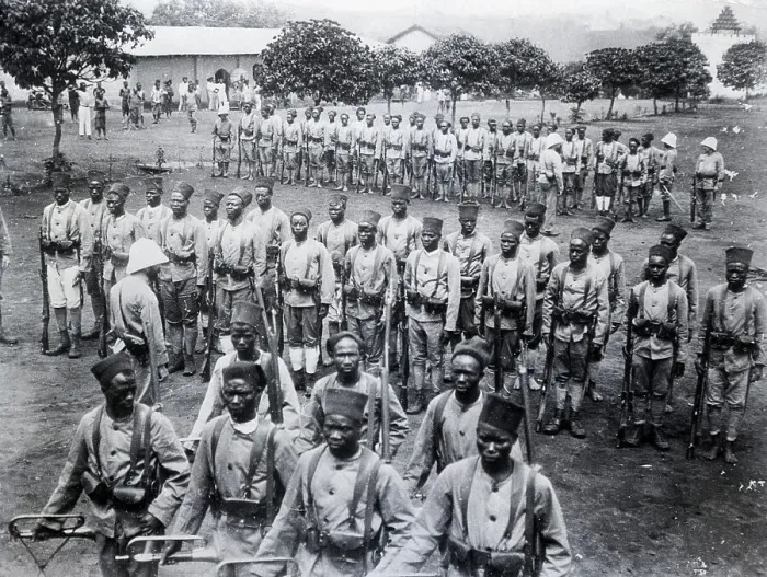 Framed Print : French-Trained Senegalese Soldiers Framed Print : French-Trained Senegalese Soldiers