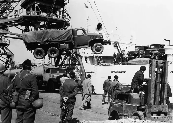 Framed Print : French Troops Arriving With Vehicles Due to Unrest Framed Print : French Troops Arriving With Vehicles Due to Unrest