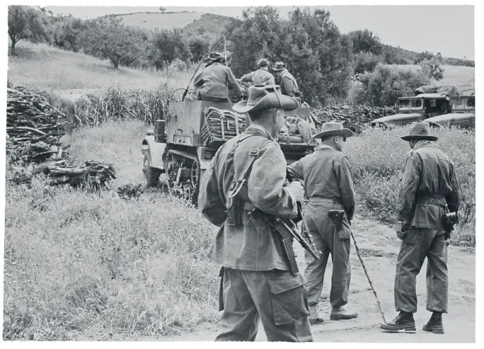Framed Print : French Troops Boarding a Scout Car Framed Print : French Troops Boarding a Scout Car