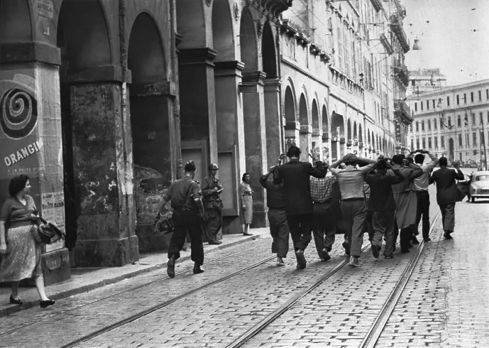 Framed Print : French Troops W / Arrested Suspects Framed Print : French Troops W / Arrested Suspects