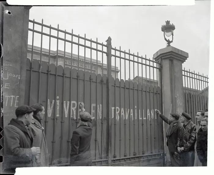 Framed Print : French Workers Protesting Against Striking Framed Print : French Workers Protesting Against Striking