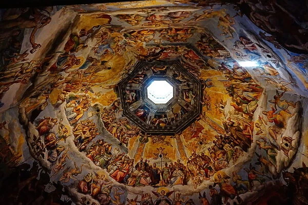 Fresco inside the Cathedral, Cupola of the dome, Florence, Italy