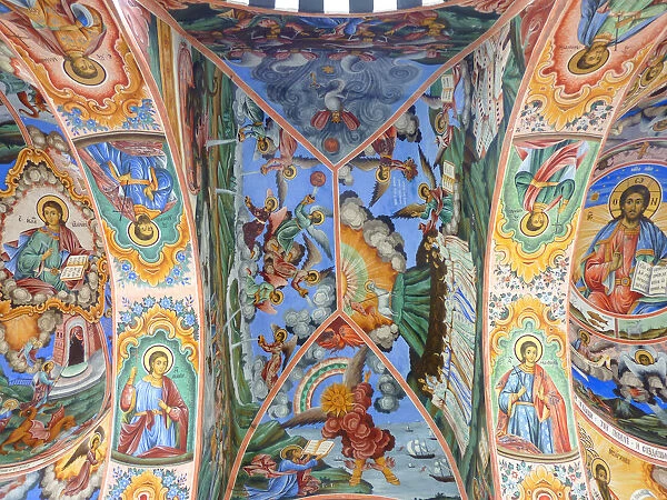 Frescoes at Rila monastery, Bulgaria