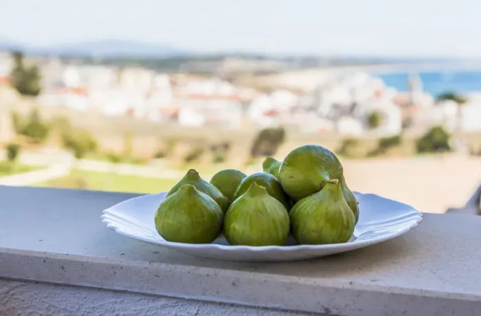 Framed Print : Fresh green figs -Ficus carica- on a plate, Lagos, Algarve, Portugal, Europe Framed Print : Fresh green figs -Ficus carica- on a plate, Lagos, Algarve, Portugal, Europe