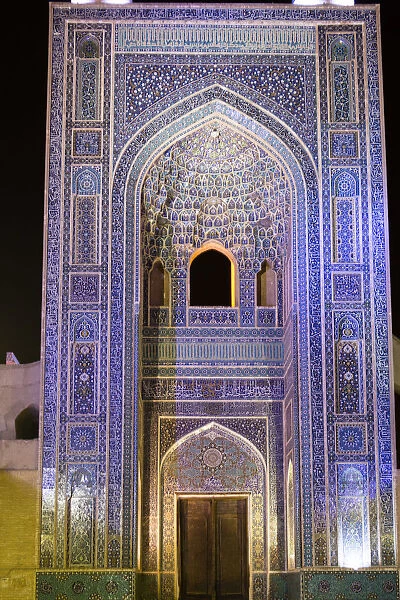 Friday Mosque or Masged-e game at night, Yazd, Iran