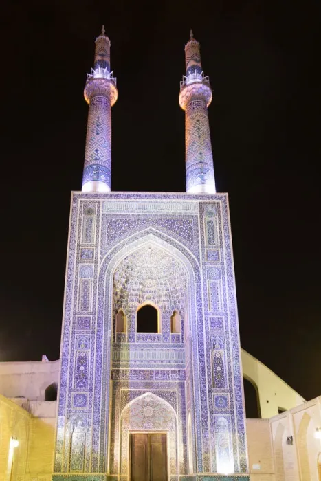 Framed Print : Friday Mosque or Masged-e game at night, Yazd, Iran Framed Print : Friday Mosque or Masged-e game at night, Yazd, Iran