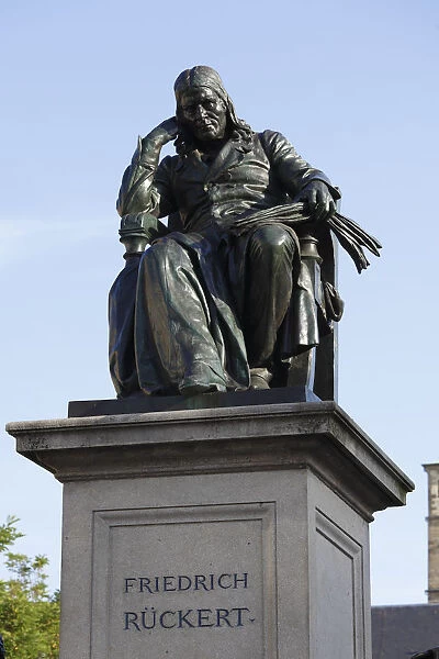 Friedrich Rueckert Monument, Schweinfurt, Franconia, Bavaria, Germany, Europe