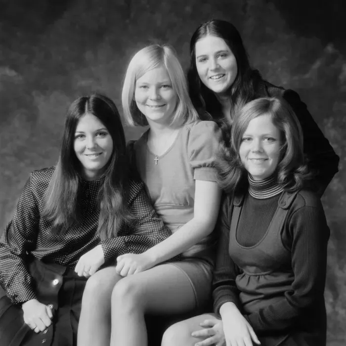 Framed Print : Four friends smiling, portrait Framed Print : Four friends smiling, portrait