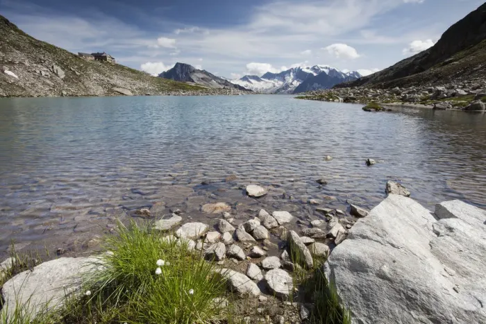 Framed Print : Friesenbergsee lake with views of the Zillertal Alps, Ginzling, Tyrol, Austria Framed Print : Friesenbergsee lake with views of the Zillertal Alps, Ginzling, Tyrol, Austria