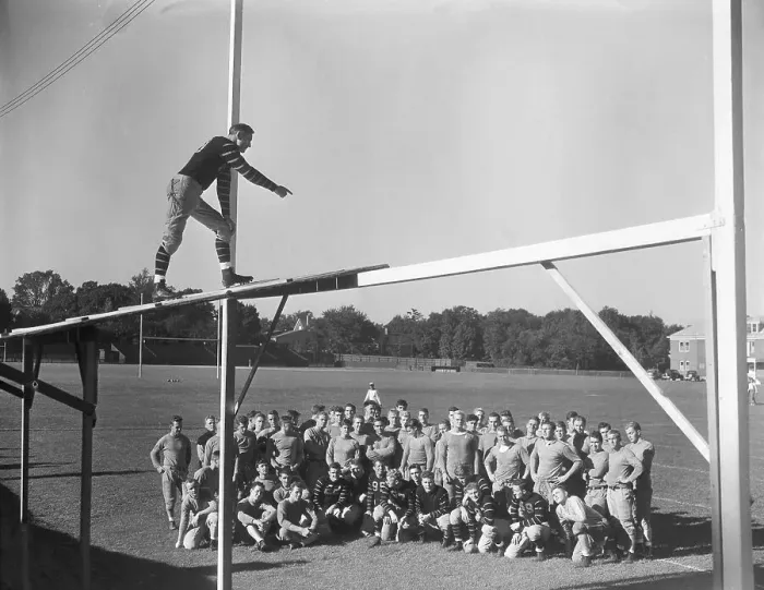 Framed Print : Fritz Crisler Coaching from Goalpost Framed Print : Fritz Crisler Coaching from Goalpost