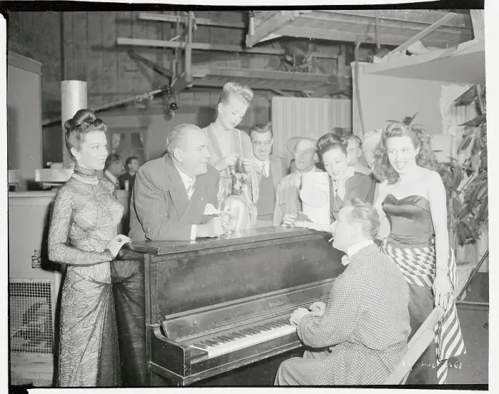 Framed Print : Fritz Feld and Actors Playing Piano Framed Print : Fritz Feld and Actors Playing Piano