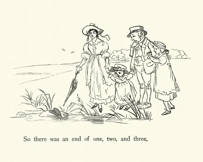 Framed Print : Frog He Would A-Wooing Go, nursery rhyme, So there was an end, one, two, and three Framed Print : Frog He Would A-Wooing Go, nursery rhyme, So there was an end, one, two, and three