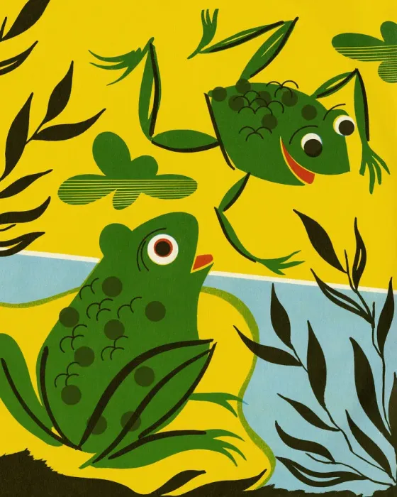 Framed Print : Two Frogs in a Pond