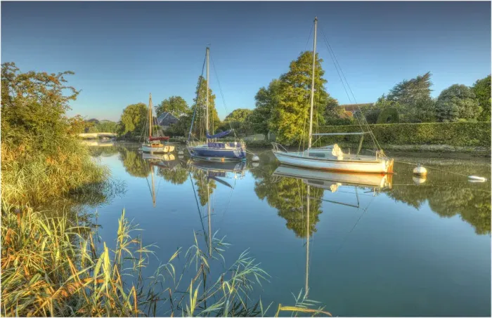 Framed Print : Frome River, Wareham, Dorset, England Framed Print : Frome River, Wareham, Dorset, England