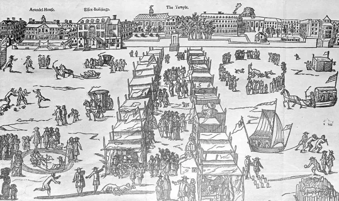 Framed Print : Frost Fair on the Frozen Thames Woodcut Framed Print : Frost Fair on the Frozen Thames Woodcut