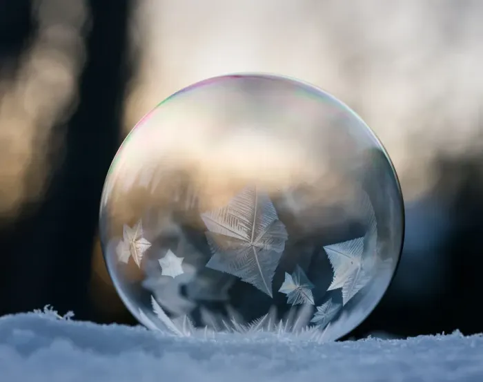 Framed Print : Frozen bubble Framed Print : Frozen bubble