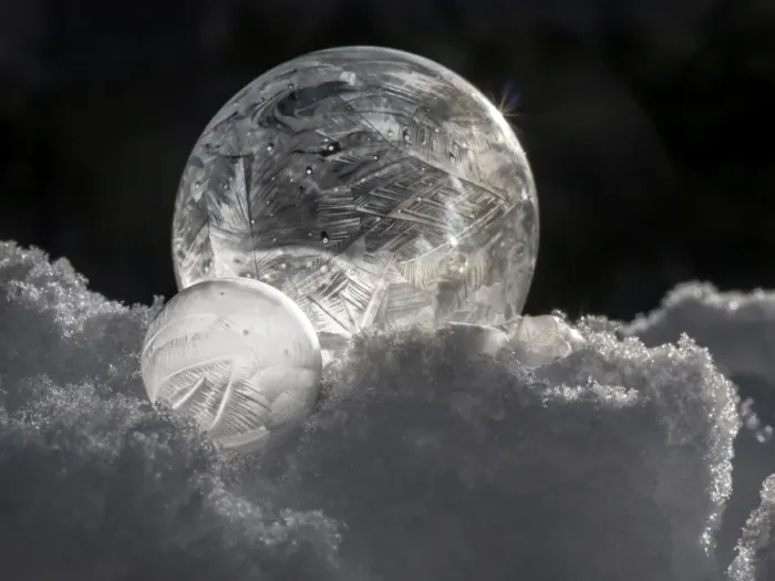 Framed Print : Frozen bubbles Framed Print : Frozen bubbles